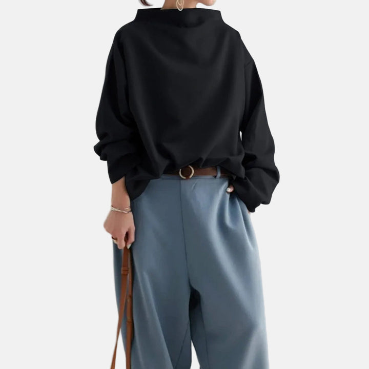 Isabella - Soft Knit Top with High Neck